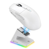 Mouse Gamer Attack Shark X6 – Sensor PAW3395, Conexão Tri-Modo, Base de Carregamento Magnética RGB, Botões Programáveis e Macro - UpgradeJá