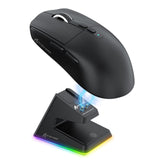 Mouse Gamer Attack Shark X6 – Sensor PAW3395, Conexão Tri-Modo, Base de Carregamento Magnética RGB, Botões Programáveis e Macro - UpgradeJá