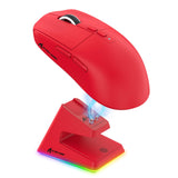 Mouse Gamer Attack Shark X6 – Sensor PAW3395, Conexão Tri-Modo, Base de Carregamento Magnética RGB, Botões Programáveis e Macro - UpgradeJá