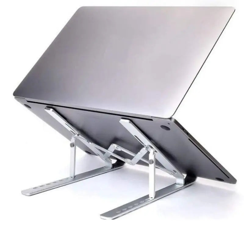 Suporte de Alumínio Ajustável para Notebook e MacBook (10 a 16 Polegadas) - Eleve seu Conforto e Produtividade! - UpgradeJá