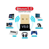 Adaptador e Receptor USB Bluetooth 5.0 | Conectividade Sem Fio para PC e Notebook - UpgradeJá
