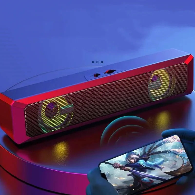 Soundbar Gamer com LED RGB: Som Potente e Iluminação para Seu Setup! - UpgradeJá