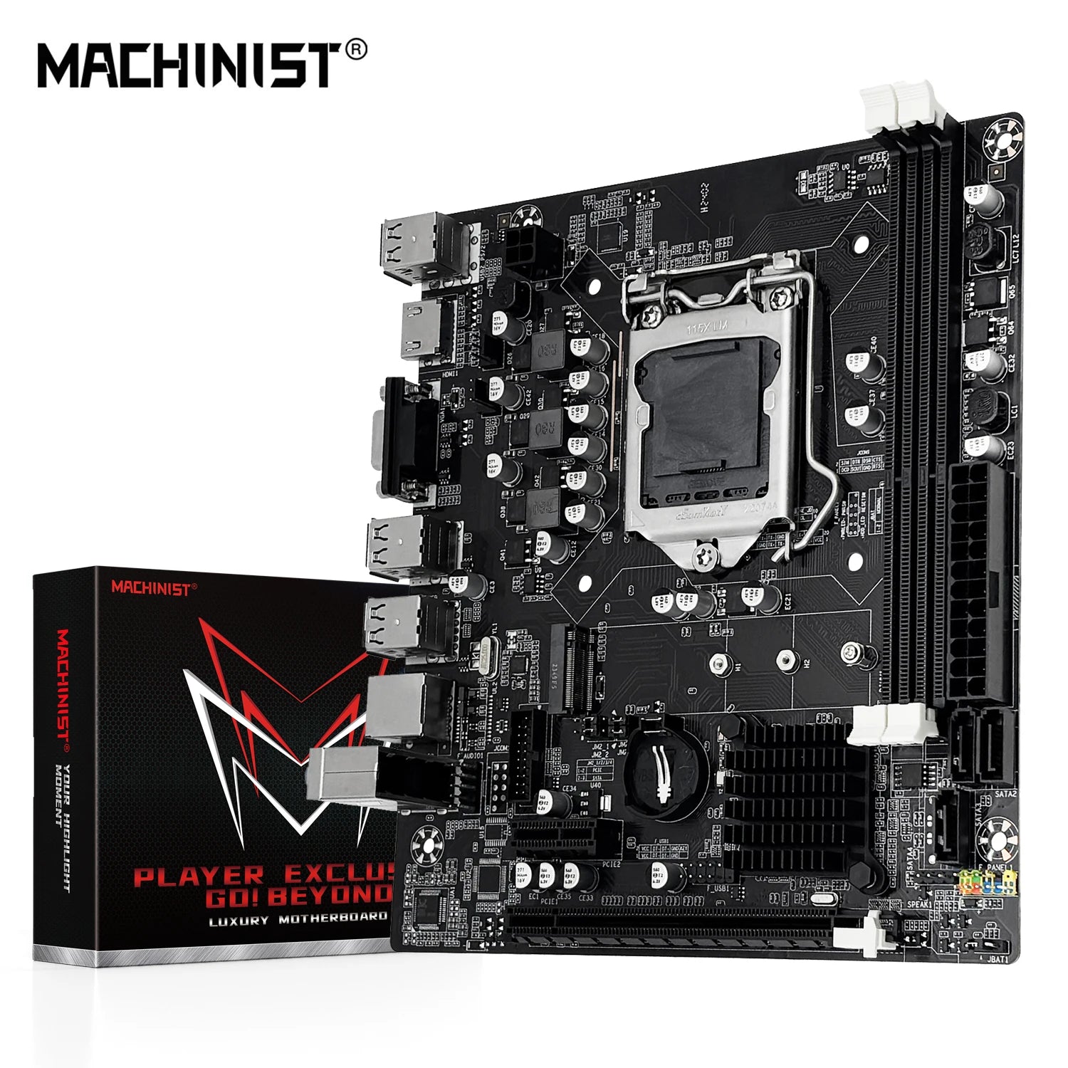 Placa-Mãe MACHINIST H61 LGA 1155 |  Intel Core 2ª/3ª Geração e M.2 NVMe - UpgradeJá