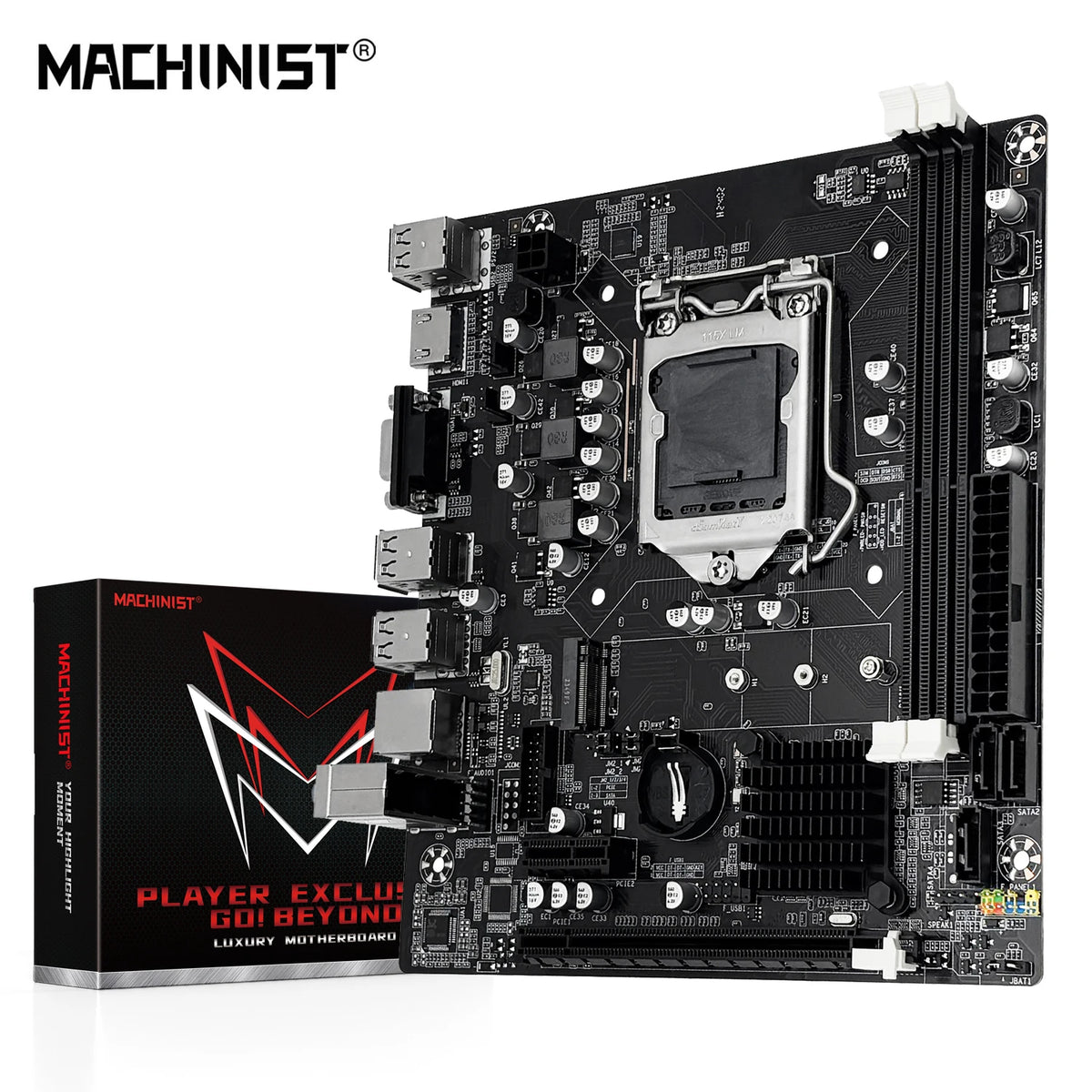 Placa-Mãe MACHINIST H61 LGA 1155 |  Intel Core 2ª/3ª Geração e M.2 NVMe - UpgradeJá