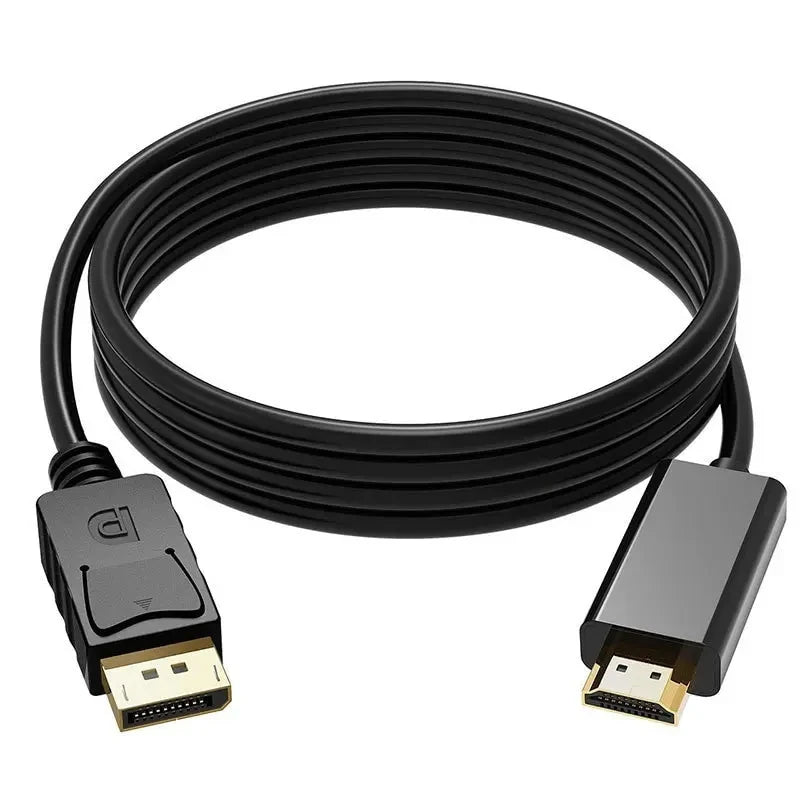 Cabo Adaptador DisplayPort (DP) para HDMI 4K - 1.8m | Conecte seu PC a Monitores e TVs - UpgradeJá