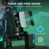 Microfone Gamer FIFINE AmpliGame A2 RGB USB: Áudio Impecável e Estilo Vibrante para Suas Lives! - UpgradeJá