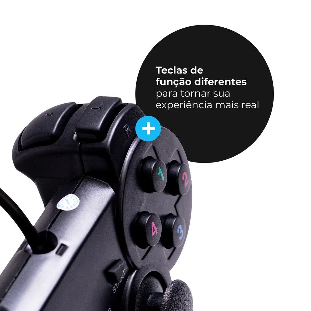Controle Joystick Gamer USB para PC - Experimente Seus Jogos com Total Conforto e Precisão! - UpgradeJá
