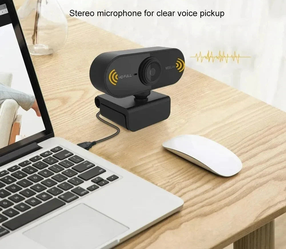 Webcam Full HD 1080P com Microfone Embutido: Conecte e Comunique-se!Tripod - UpgradeJá
