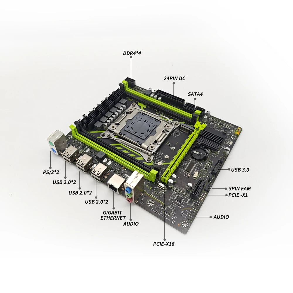 Placa-Mãe  MUCAI X99 P4 LGA 2011-3 para  Intel Xeon,  a DDR4 Quad Channel e  NVMe M.2 - UpgradeJá