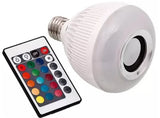 Lâmpada Musical Smart Bluetooth com LED RGB e Alto-Falante - 12W E27 + Controle Remoto - UpgradeJá