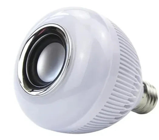 Lâmpada Musical Smart Bluetooth com LED RGB e Alto-Falante - 12W E27 + Controle Remoto - UpgradeJá