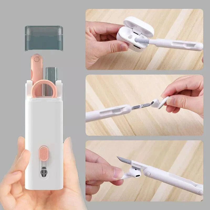 Escova de Limpeza 7 em 1 – Para Teclados, Celulares, Fones e Muito Mais - UpgradeJá