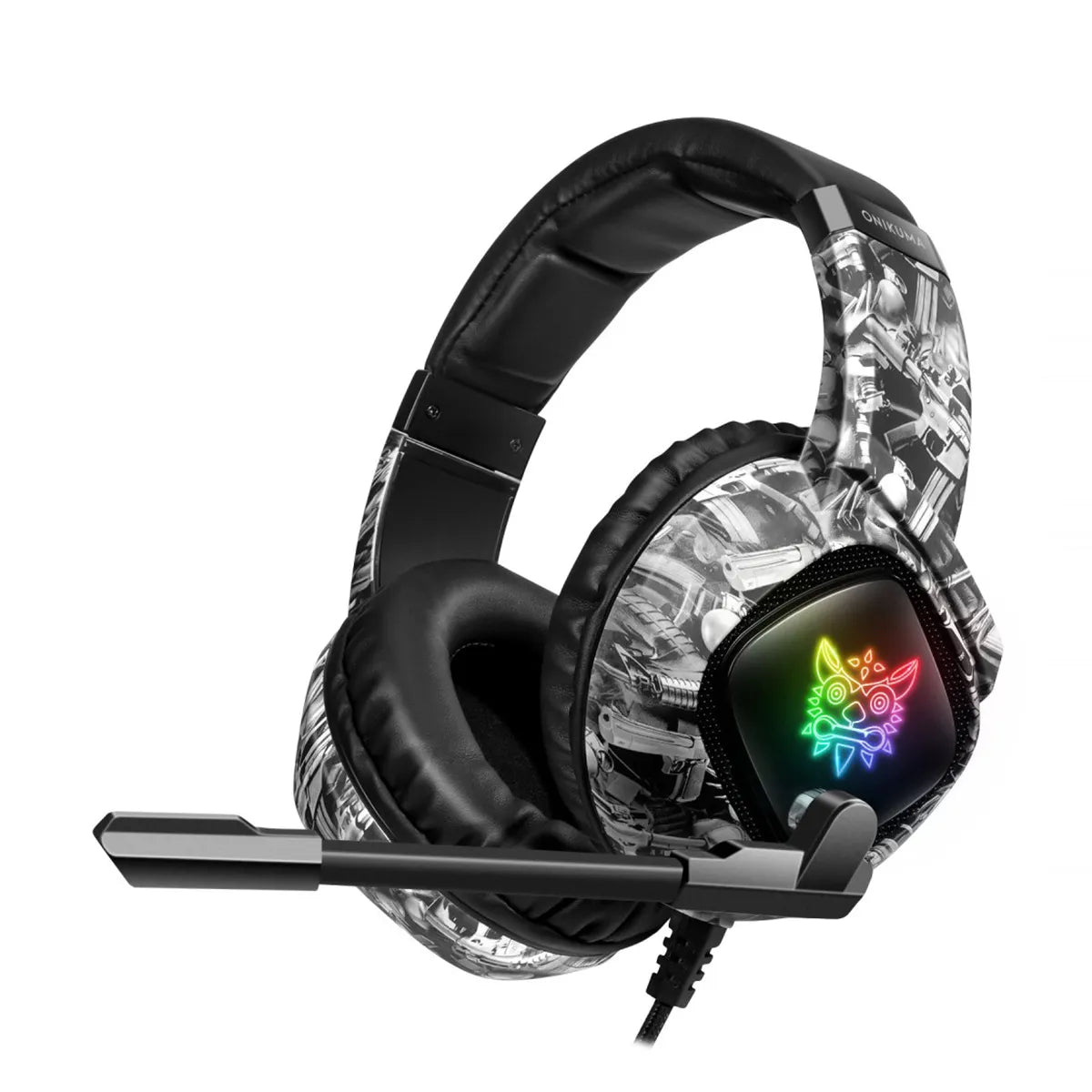 Headset Gamer Onikuma K19 com Fio – Cancelamento de Ruído, Áudio Estéreo - UpgradeJá